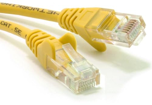 kenable Yellow Network Ethernet Cable Cat5e UTP Patch Lead RJ45 26AWG CCA for Router PC Xbox PlayStation - 0.5m