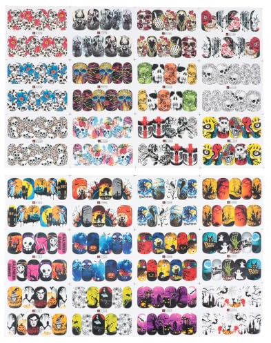 Nagelkunst aus Sticker Aufkleber 4 Blätter Nagelsticker Halloween