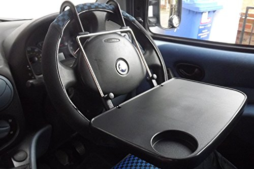 IN CAR VAN MULTI PURPOSE STEERING WHELE BACK SEAT TRAVEL TRAY TABLE CUP WHEEL HOLDER LAPTOP AC09
