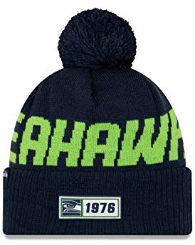 New Era Sideline Road 2019 Bommel Mütze Seattle Seahawks