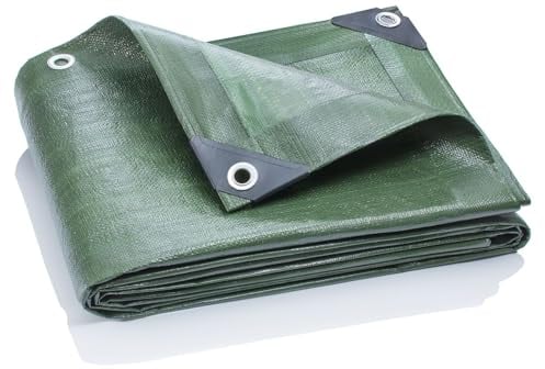 GardenMate 2 m x 2 m 200 g/m2 Lona de protección Premium verde | Funda protectora | Lona impermeable