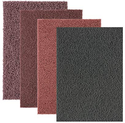PFERD POLINOX Vlies-Handpad-Set, 4-tlg. | 154x224mm A100, A180, A280, SIC400 | 44698001 – für Feinschliff & Finish