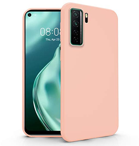 N NEWTOP Cover Compatibile con Huawei P40 Lite 5G, Custodia TPU Soft Gel Silicone Ultra Slim Sottile Flessibile Case Posteriore Protettiva (Rosa)