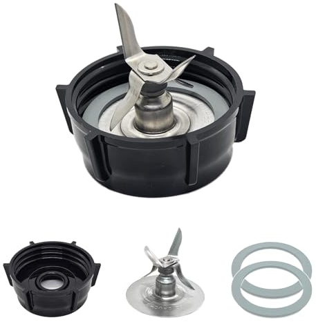 Kuntorie Oster Blender Replacement Parts, 4-Point Blade & Jar Base, Black, SD494