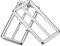 sourcing map Metall Gürtelschnalle 50mm, 4 Pcs Silber Leiterschnalle Zinklegierung Schiebeschnalle Taschenzubehör zum Nähen für Handtaschen, Geldbeutel, Rucksack Reparatur