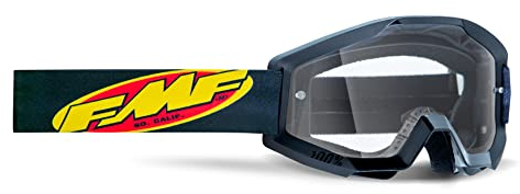 PRORACER FMF Powercore Motocrossbrille Schutzbrille fur Motorrad Pitbike (Schwarz)
