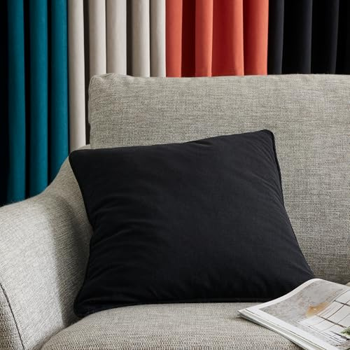 Catherine Lansfield Wilson Velvet 45x45cm Cushion Black