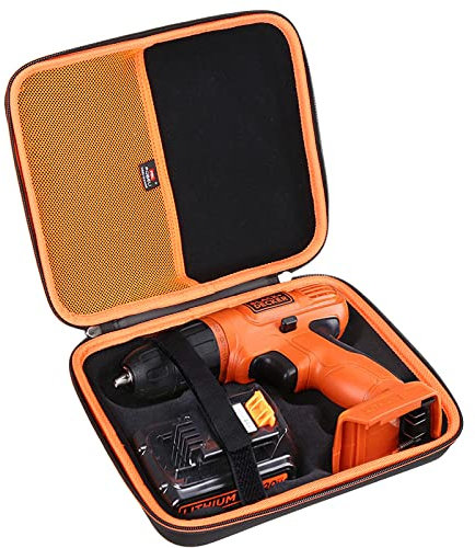 FBLFOBELI EVA Hard Carrying Case Compatible With BLACK+DECKER 20V MAX POWERECONNECT Cordless Drill/Driver + 30 pc. Kit LD120VA/LDX120C,Tool Storage Organizer Bag With Handle (Case Only)