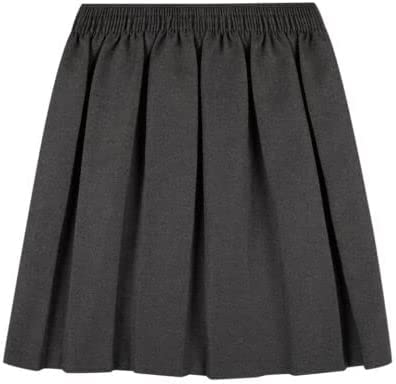 Gadgets Mafia Box Pleated School Uniform Skirt for Girls Round Elasticated Waist Age 17-18 Years Grey
