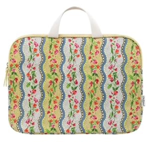 Cath Kidston London Laptoptasche für Damen und Mädchen, gestreift, 38,1 cm (15 Zoll), mit Griff, Gelb