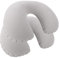 com-four® 2x Cuscino gonfiabile per il supporto del collo - pratico cuscino da viaggio - Cuscino cervicale da viaggio (Rotondo - 2 pezzi - grigio)