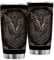 Reisebecher Kaffeebecher Wikinger Nordische Thor Hammer Raben Thermobecher Edelstahl Vakuumisoliert Becher Tassen mit spritzwassergeschütztem Deckel Trinkbecher kaffeetasse