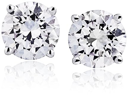The Diamond Channel CERTIFIED 1 to 12 Carat LAB GROWN Solitaire Diamond Stud Earrings Round Cut 4 Prong Screw Back (F-G Color, VS1-VS2 Eye Clean Clarity)