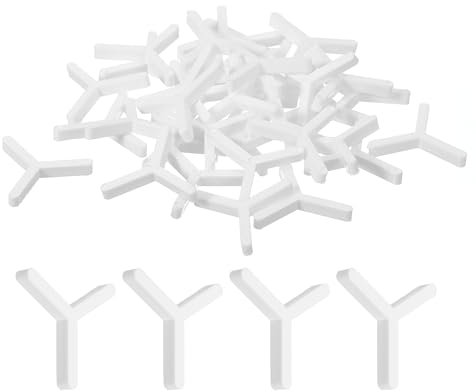 QUARKZMAN 500pz Distanziatori in Plastica a Forma di Y per Piastrelle Parete Pavimento 2mm 5/64 Distanziatori Piastrelle Esagonali per Installazione Piastrelle Ceramiche, Bianco