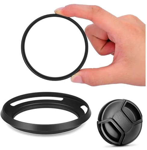 BOtizr 37 mm UV-Filter Gegenlichtblende, for Olympus OMD EM10 OM-D E-M10 for Mark IV III II EP7 EPL10 EPL9 EPL8 EPL7 EPL6 EPL5 mit 14–42 mm Objektiv