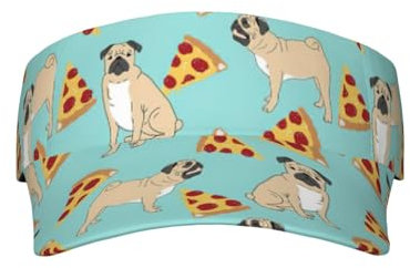 LimPac Pizza Party Erwachsene Sonnencreme Visier Kappe verstellbar Golf Cap Sommer UV-Schutz Strandkappe Unisex, Pizza Party, Einheitsgröße