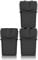 Keden SORTIBOX Set of 3 Waste Bins, 100% Recycled Plastic, Black, Volume 3 x 25 L