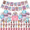 Las decoraciones de fiesta Twice Merch incluyen pancartas de feliz cumpleaños, decoración para tartas, adornos para cupcakes, globos