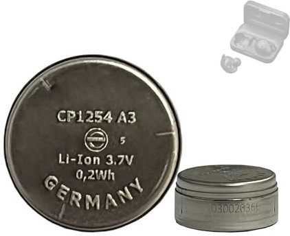 1 x HIGHAKKU CP1254 A3 replacement battery compatible with So-ny wf1000x xm3 Ja-Bra Rox B&O H5 Bluetooth headset LIR1254