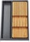 ORGA-BOX Rangement polyvalent SEPARADO Individual gris ardoise grainé (300 x 474 x 51 mm) largeur d'armoire de 40 cm y compris le porte-couteaux en bambou pour jusqu'à 9 couteaux