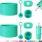 HYZ 8 Piece Accessories for Stanley Cup, Silicone Spill Proof Stopper Set and Protective Boot Including Straw Cover Cap for Stanley H2.0 20oz 30oz 40oz Tumbler, Tropical Teal