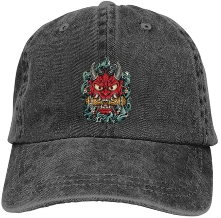 LYLQSSYS Oni Japanische Kultur Baseball Cap Männer Cowboyhüte Frauen Visier Schutz Snapback Samurai Oni Caps Geschenk