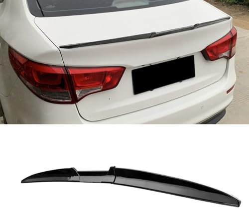 PEJLHK Heckspoilerlippe für Auto-Kofferraum für BMW 3 Series F30 2013-2019 318i 320i 325i, Schwarz/Kohlefaser, Heckspoiler-Bodykits aus Gummi,A-Bright Black