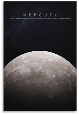 Sonnensystem-Stern-Poster, Merkur, Poster, Wandkunst, Gemälde, Leinwanddrucke, Dekor-Poster, Kunstwerke, 20 x 30 cm