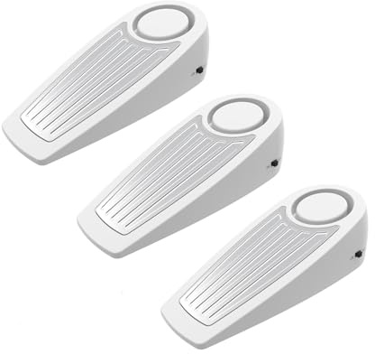 Lancoon 3 Pack Türstopp Alarm 130dB Laut und Deutlich für Zuhause Persönliche Sicherheit Einfache Bedienung Tragbar und Ansprechbar Bodenkeil für Haus Schlafzimmer Hotel Einfacher Einbau
