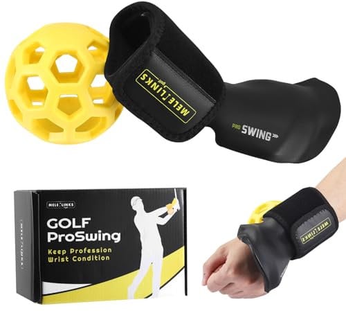 Neulriscn Golf Swing Trainer Ball, Golf Training Aids, Golf Swing Trainer for Posture Correction, Smart Ball Posture Corrector with Corrective Wristband, Wrist Trainer for Golfer Beginners Practice