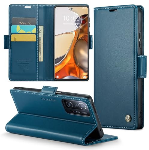 Phernykas Handyhülle für Xiaomi 11T Pro Hülle Leder,Magnetische Klapphülle mit kartenfach und Standfunktion Smartphone Schutzhülle Lederhülle Xiaomi 11T Flip Book Case (Blau)
