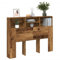Rantry Kopfteil mit Fächern, antikes Holz, 140 x 19 x 103,5 cm, Kopfteil, Kopfteil für Doppelbett, Rückenlehne für Bett und Sofa Möbel