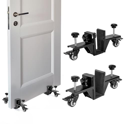 2 Stück Robuste Türkarre, Tür-Installationswerkzeug, 0-5,4 cm Tür-Installationsset, kann bis zu 544,3 kg tragen, Türhebewerkzeug mit Drehung für