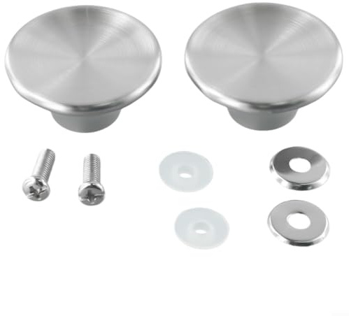 Edelstahl-Ofenknopf-Set mit 2 Stück – Ersatz-Topfdeckel-Griff-Abdeckungs-Set für Kochgeschirr-Deckel, hitzebeständig, spülmaschinenfest, einfache Installation