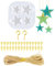 KOZOY Molde de silicona con forma de estrella, moldes de silicona con paquete de accesorios, molde de fundición para Navidad, molde de silicona para candelabros, decoración de mesa de comedor