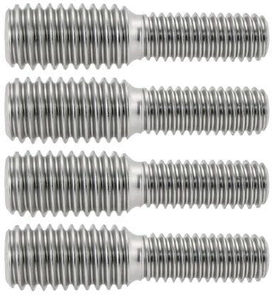 Be In Your Mind M6 auf M8 Doppelend-Gewindebolzen, 30 mm, 304 Edelstahl, Stangenschrauben, Gewindereduzierer, Adapter, männlich auf männlich, Schraubbolzen für Möbelbeschläge (M6 x M8 x 30 mm), 4