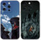 Eouine 2 Pack Phone Case For iPhone 12 mini 5.4 inch, Anime Japanese Manga Cartoon Manga Pattern Shockproof Soft Aesthetics Design Full lens Protection Cover for Children Boy Girl, Black