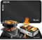 Base ignífuga para barbacoa, plegable protección del suelo, fibra de vidrio de silicona, resistente al agua, para barbacoas, suelo, chimenea, césped y camping (Negro, 80 x 45 cm)
