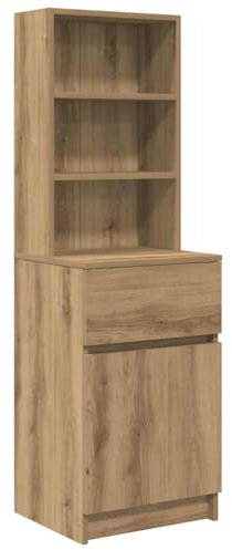 vidaXL Nachttisch Artisan-Eiche 39x35x125 cm Holzwerkstoff, Nachtschrank, Schlafzimmermöbel, Nachtkästchen, Nachtkonsole, Beistelltisch