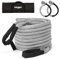 EROMMY Abschleppseil Pkw 2,2CM x 6M,Bruchlast 11.2T mit 2 Softschäkel und Tragetasche,100% Nylon N66 mit 12 Litzen,für LKW Jeep ATV UTV Traktor Straßenrettung（Grau