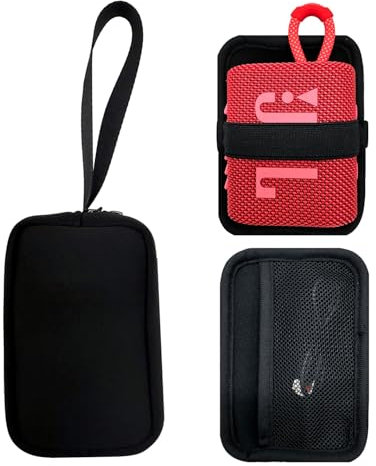 KOSTOO Housse de transport de rechange en néoprène souple avec poignée pour haut-parleur portable JBL Go 4 Ultra/Go 3/Go 3 Eco