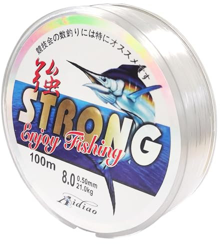 Filo da Pesca Trasparente 100M/0.5mm, Monofilamento Filo di Nylon Resistente, Forte Tensione, per Pesca/Decorazioni Sospese/Artigianato