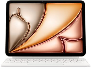 Apple Magic Keyboard per iPad Air 11'' (M3) e iPad Air 11'' (M2), comodissima per scrivere e con trackpad integrato, Danese - Bianco