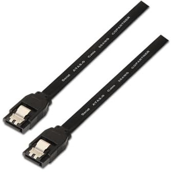 VoltShine Cable SATA III de 0.5m, transferencia de datos 6G, con anclajes, ideal para conectar discos duros y SSDs en sistemas y PCs.