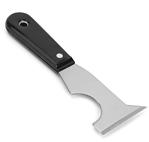 Telituny Multifunktions Schaber, Edelstahl Spachtel 20cm, Rutschfester Griff, Lack & Aufkleber Entferner, Leichtes Reinigungswerkzeug