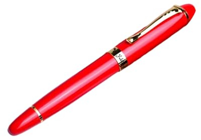 KDEGK Wassertropfen-Polier-Füllfederhalter mit langem Messer, 0,7 mm Spitze, rotierender Tintensauger, Kalligraphie, Schreiben, Übungsstift (Rot, 0,7 mm)