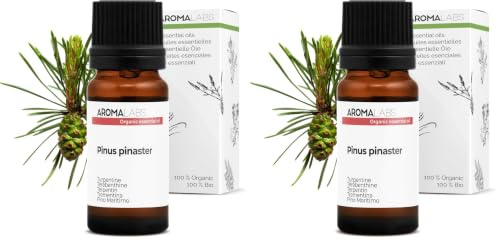 Trementina BIO (Pinus pinaster) - 10 mL - Aceite Esencial Quimiotipado y Certificado AB/Cosmos - Aroma Labs (Paquete de 2)