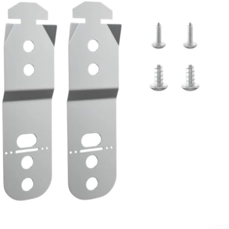 Dishwasher Mounting Bracket 00619985 Steel Door Hinge Fixing Kit for Integrated Appliances Front Panel Mounting Set Silver(1 pair)