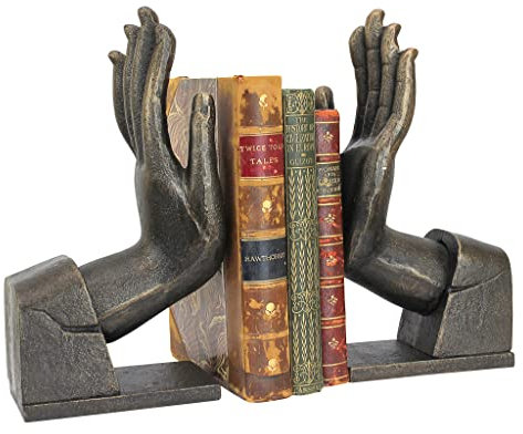 Design Toscano SP2303 Buchstützen aus Gusseisen Göttliche Gabe, Ständer und Stützen, Metall, bronze, 2,75 x 6,5 x 12,5 cm