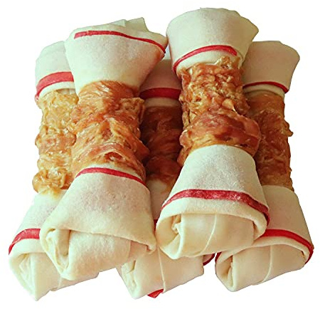Pawant Dog Treats Chicken Wrapped Rawhide Bones for Small Dog Treats Puppy Chews Snacks Promotes Healthy Chewing Chicken Wrapped Knot 6.5 0.5lb
